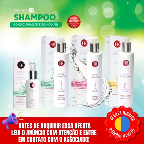 REOBOTE - SHAMPOO E CONDICIONADOR E TÔNICO FIR